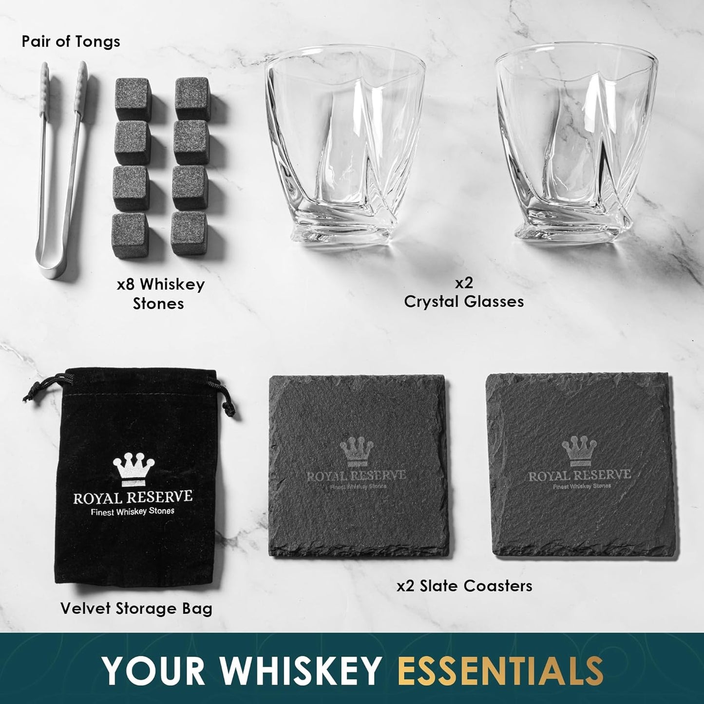 Whiskey Gläser, Verdrehte Gläser-Set