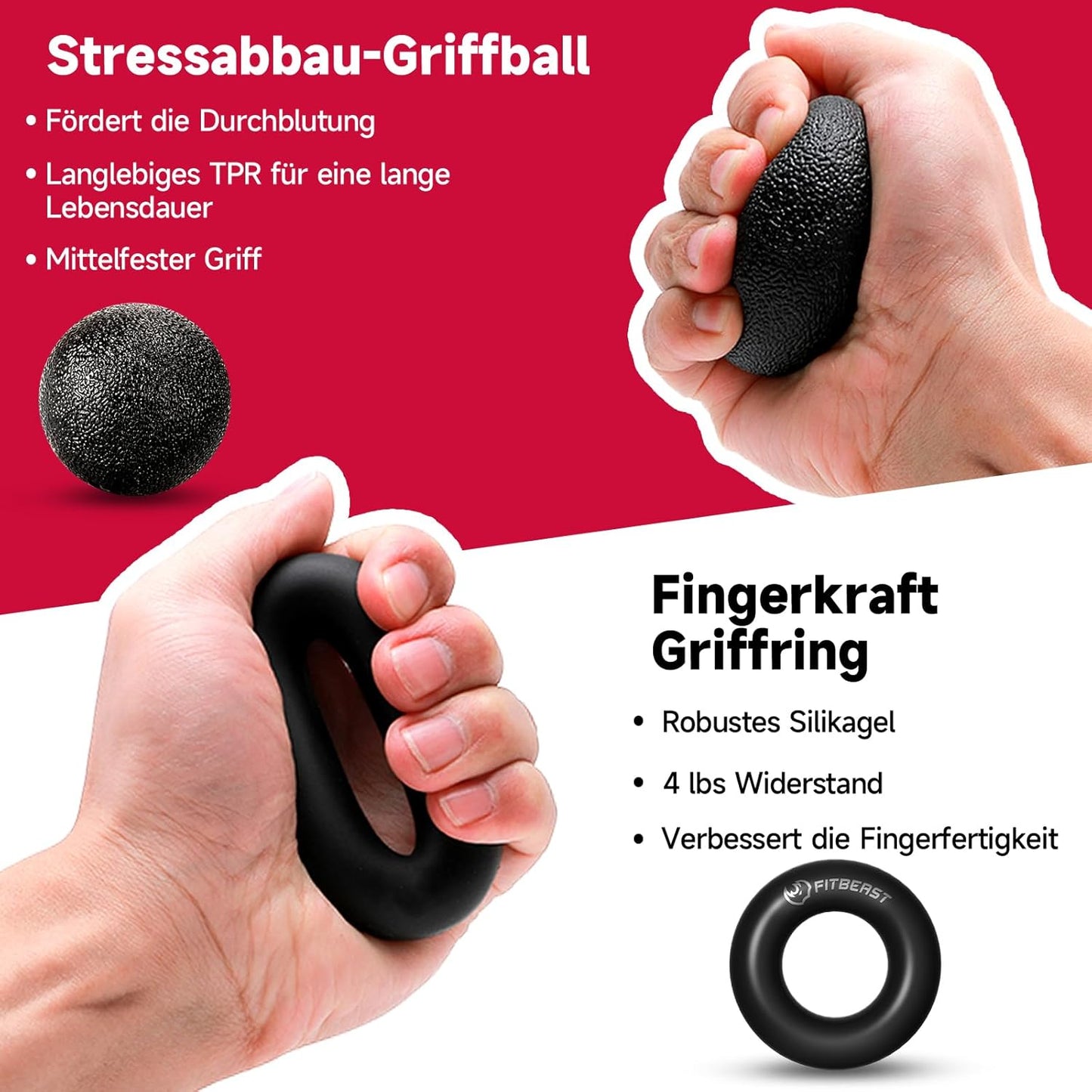 Handtrainer-Set, Schwarz