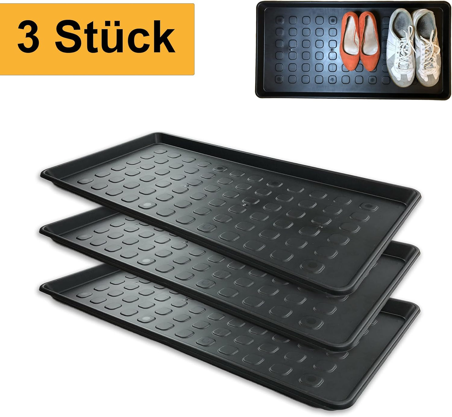 XXL Schuhabtropfschalen-Set, 3