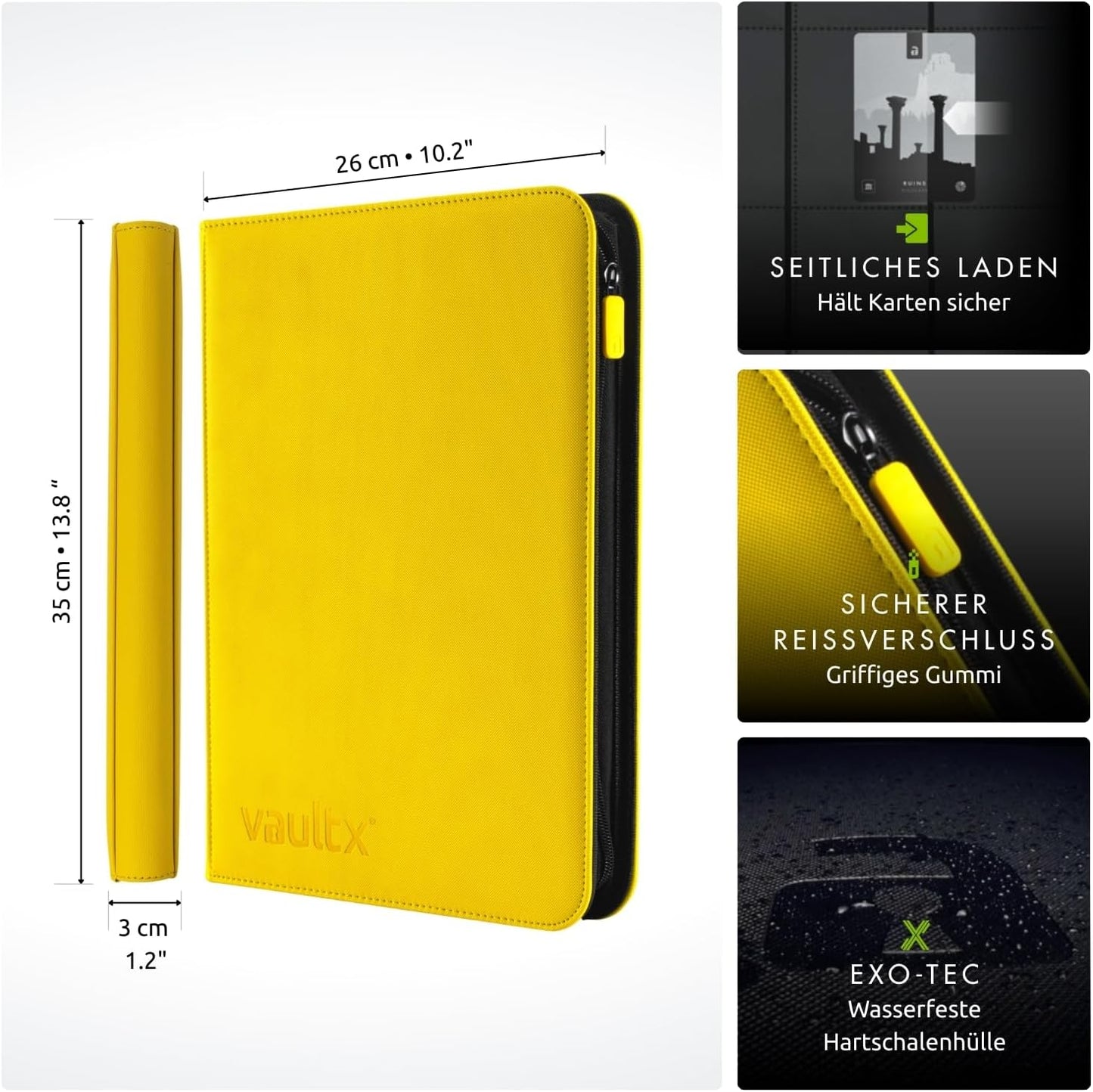 9-Taschen-Trading-Kartenordner mit Reissverschluss