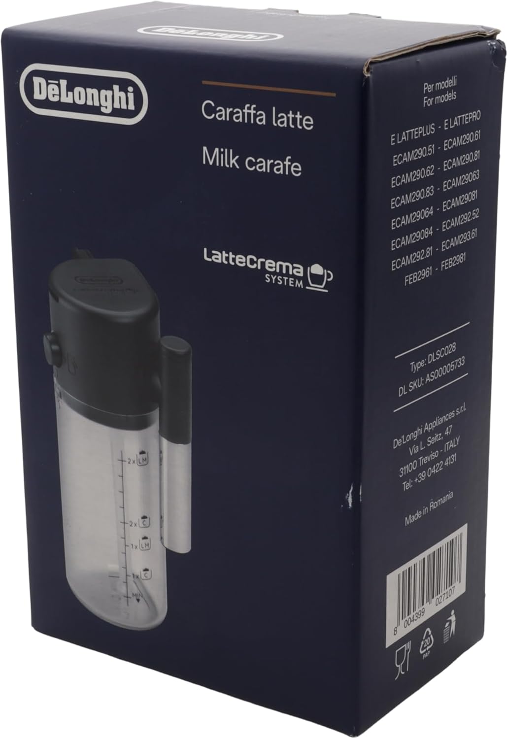 DLSC028 Milchaufschäumer-Kanne für De'Longhi