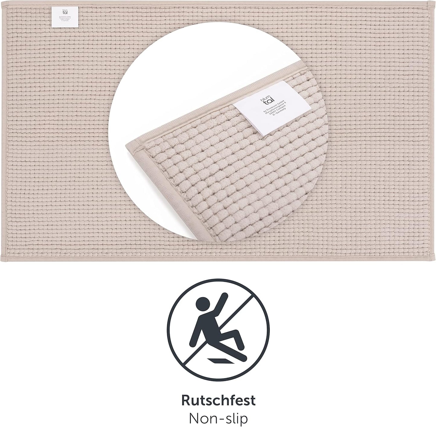Badematte, 60x120 cm, Beige 60 x 120 cm (Rechteckig)