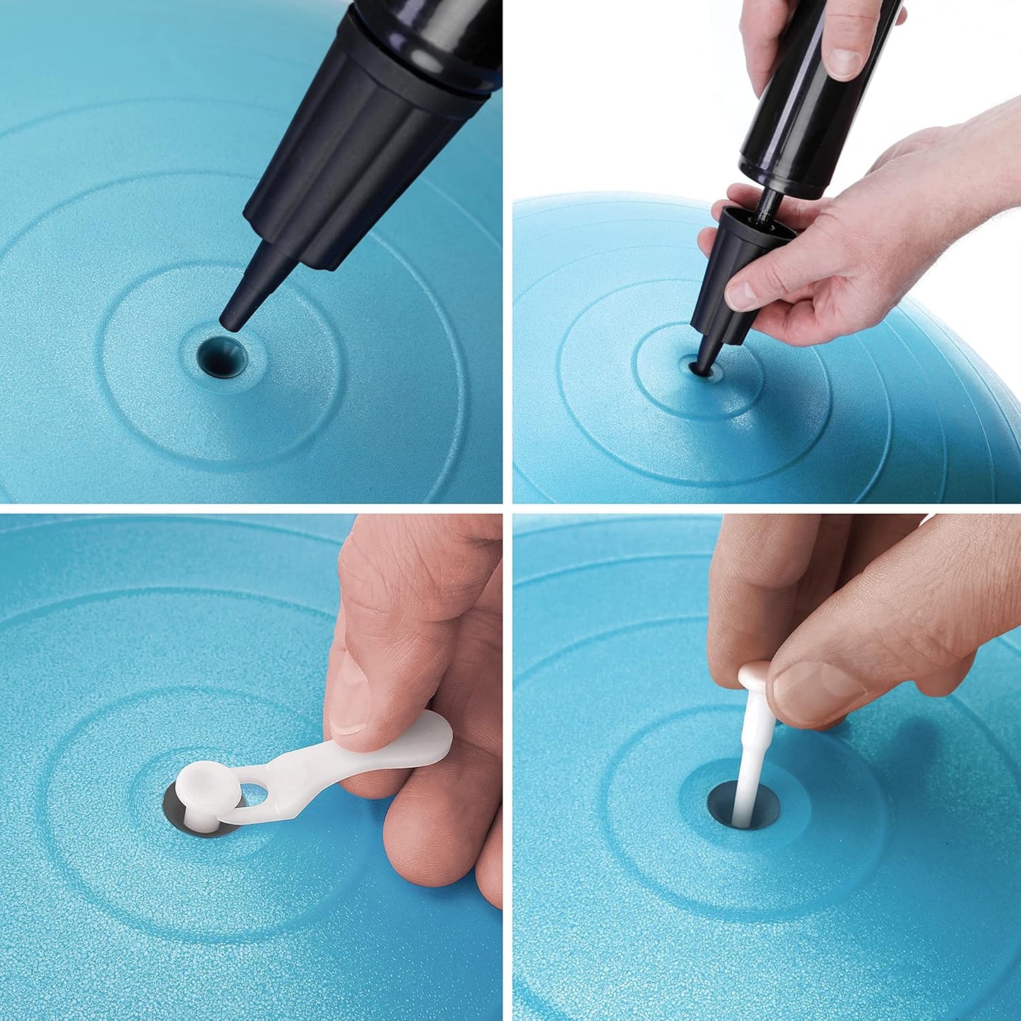 Gymnastikball mit Pumpe, Icy Blue 55 cm (für Körpergröße bis 154cm)