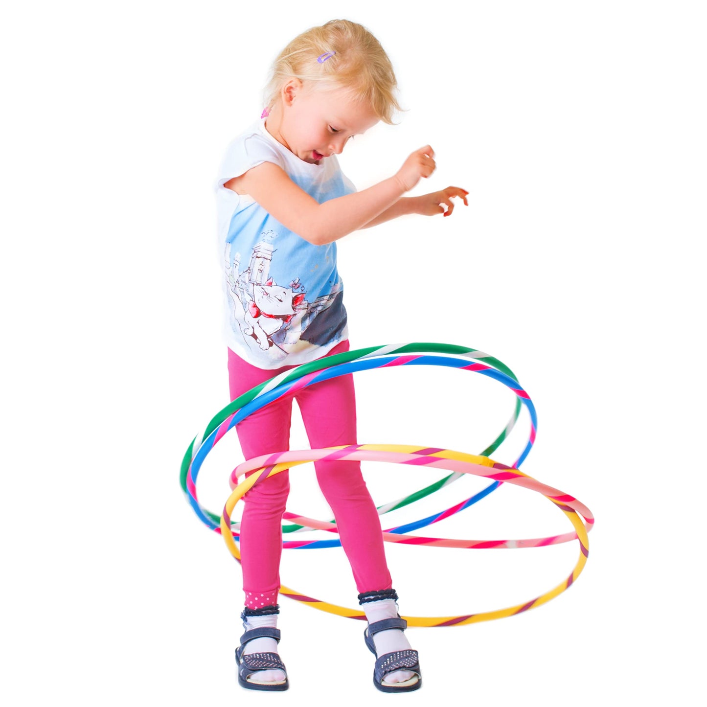 Hula Hoop Reifen für Kinder, Ø70cm Orange-Blau