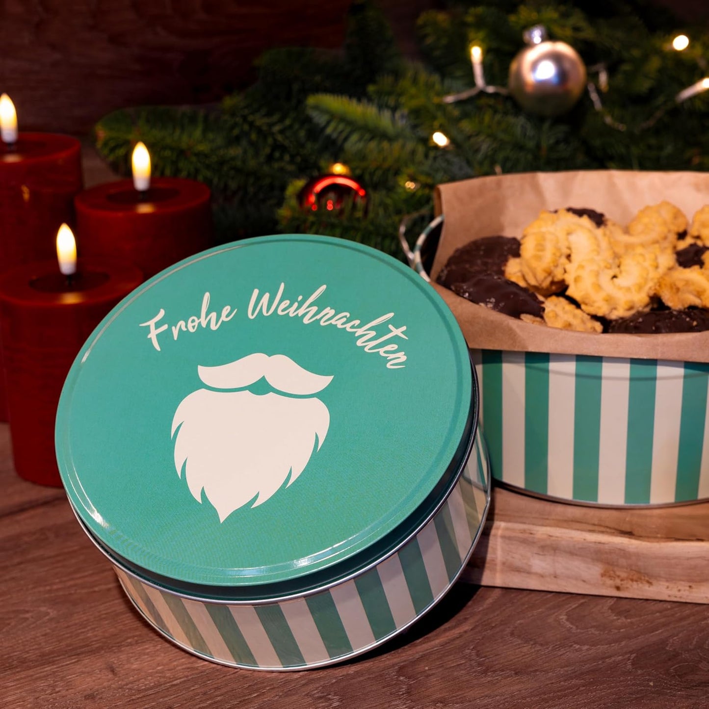 4er-Set Keksdosen für Weihnachten, Frohe Weihnachten