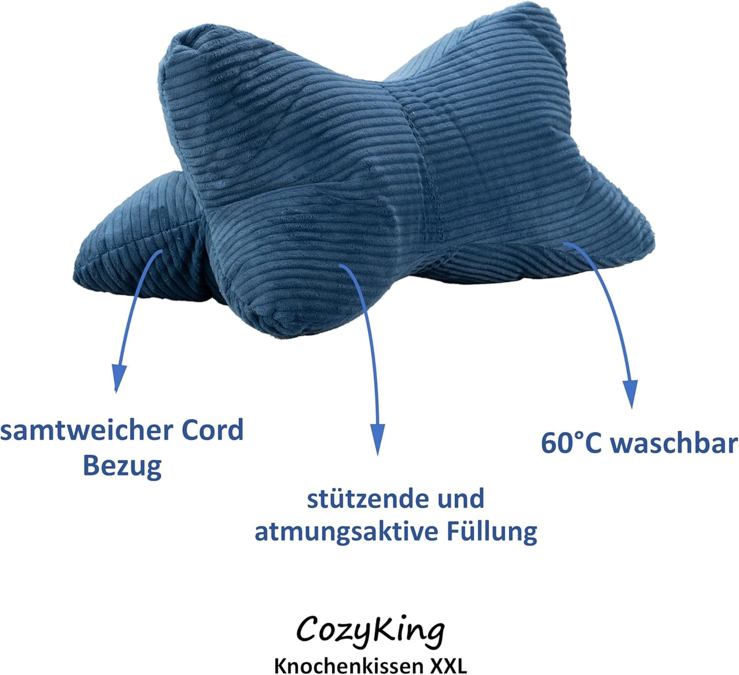 Leseknochen, Xxl Cord Blau