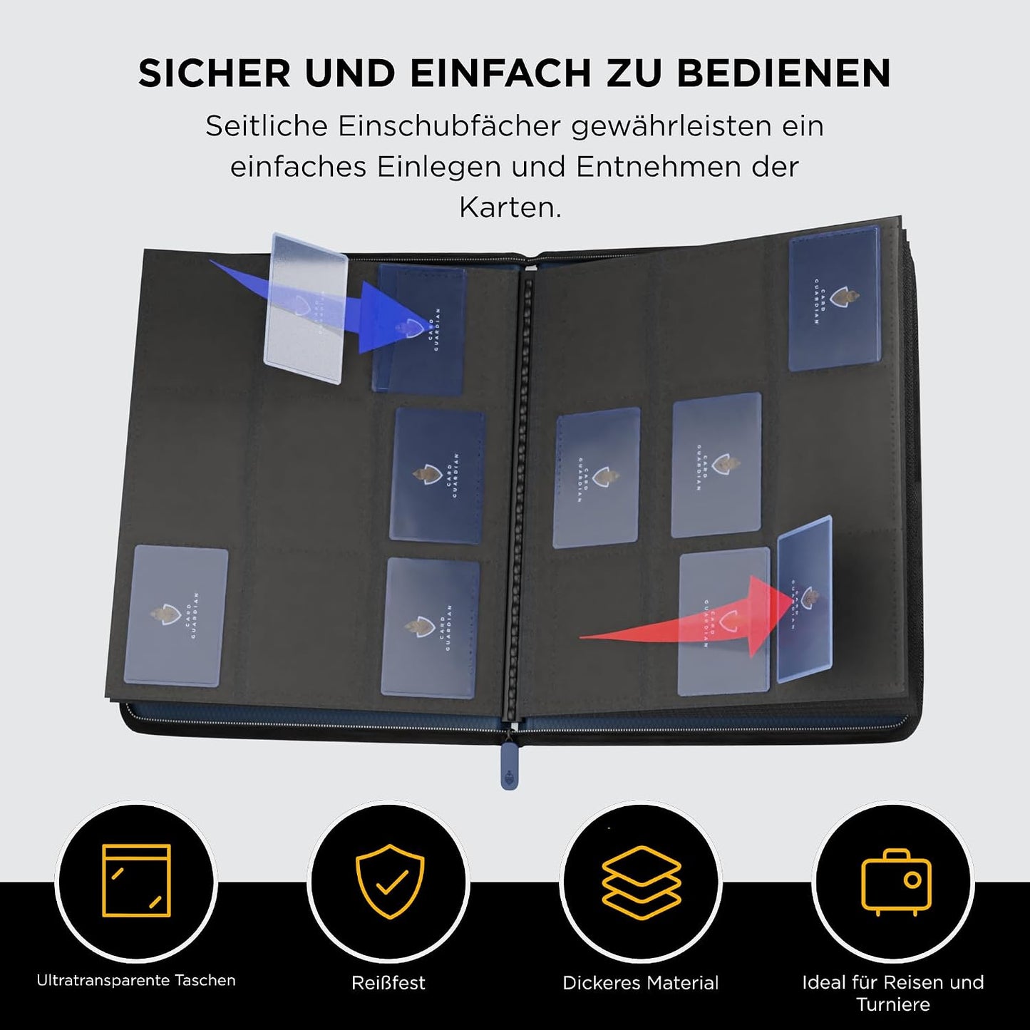Sammelkarten-Album für 360 Karten, Blau