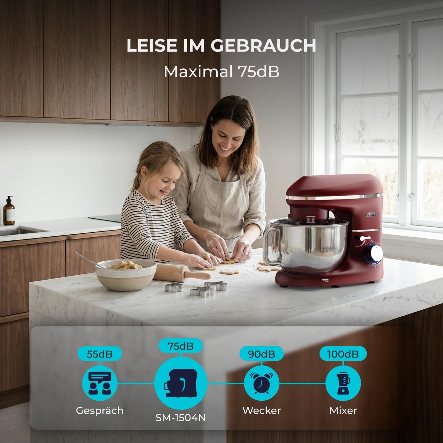 Küchenmaschine SM-1504N, Rot