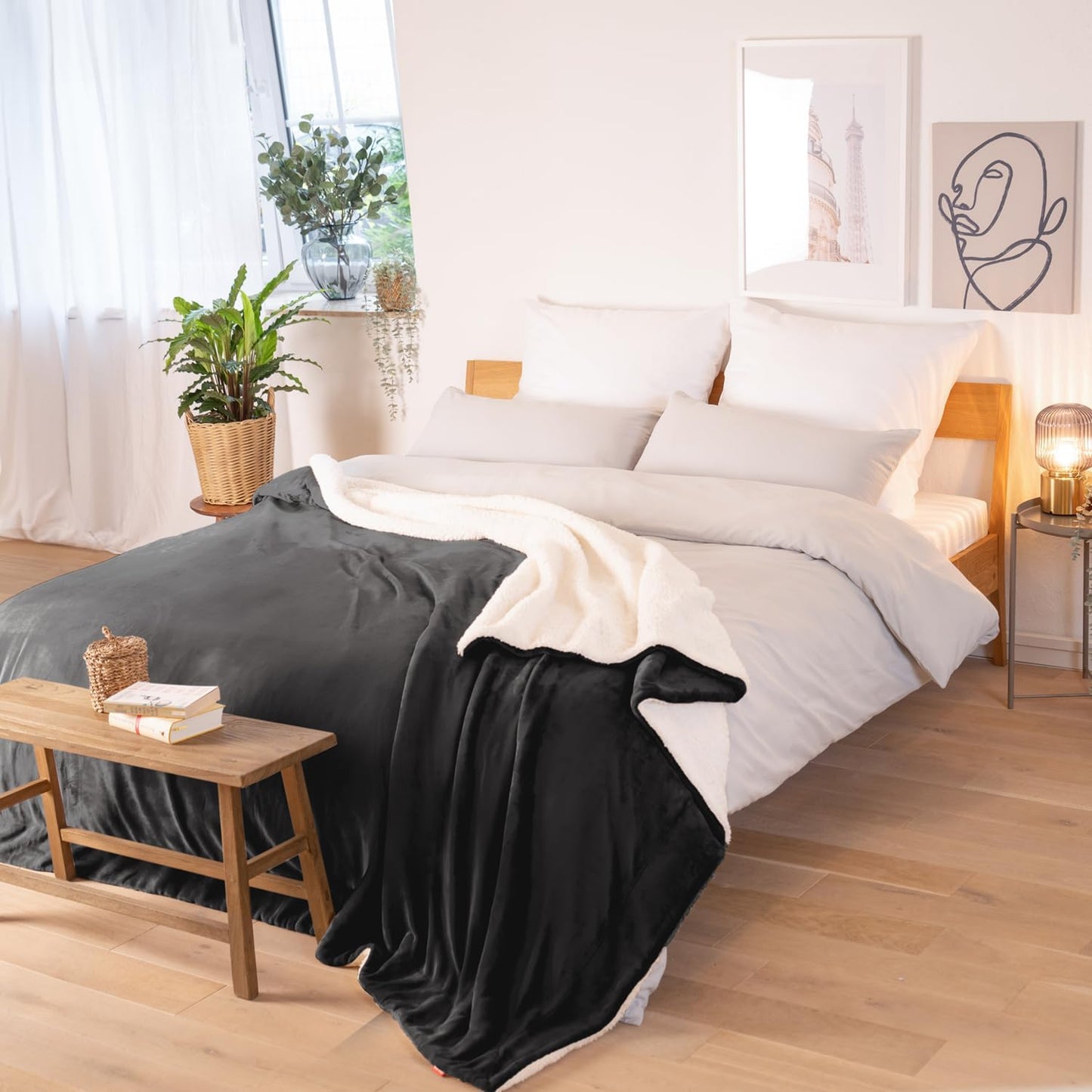 Kuscheldecke, 150 x 200 cm, Anthrazit