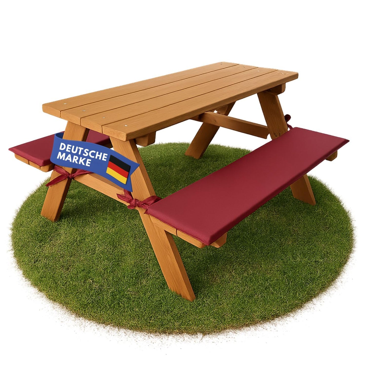 Kindersitzgruppe mit Polster, 89x79x50cm Rotbraun