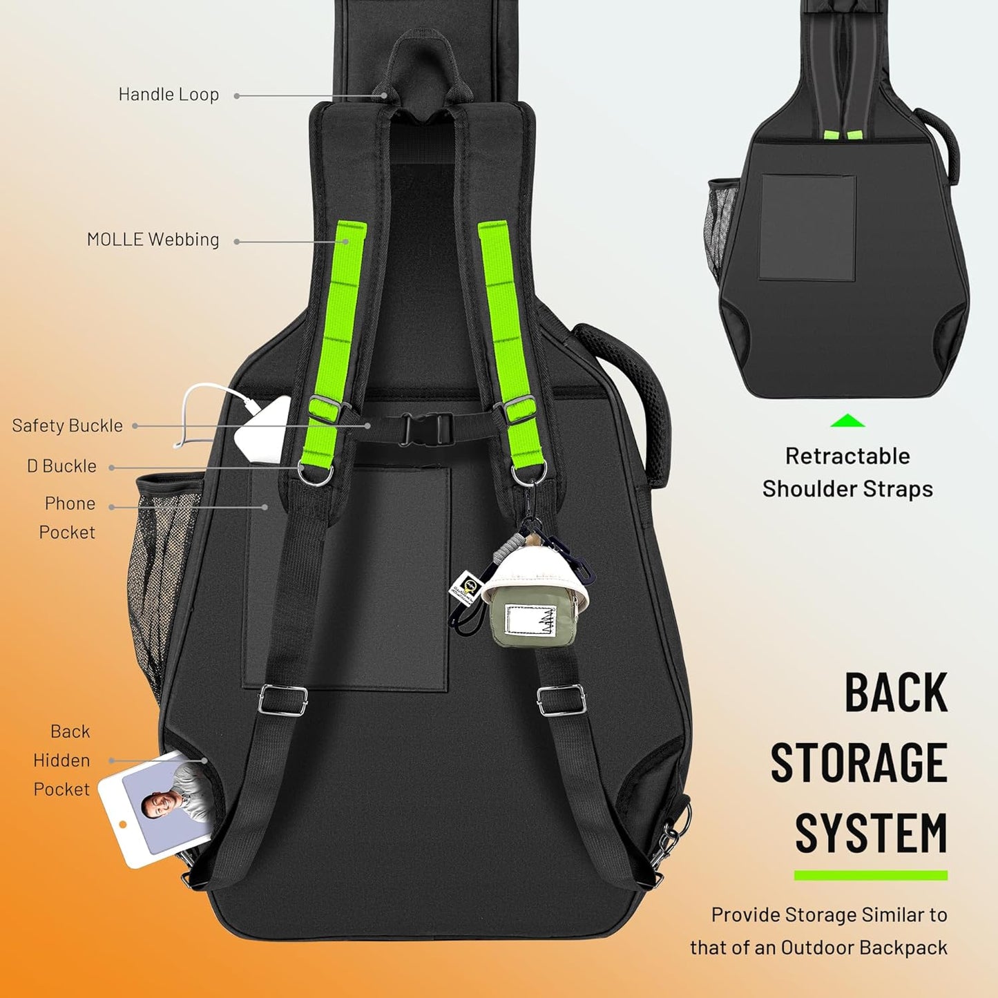 Gepolsterte Softshell Gitarrentasche