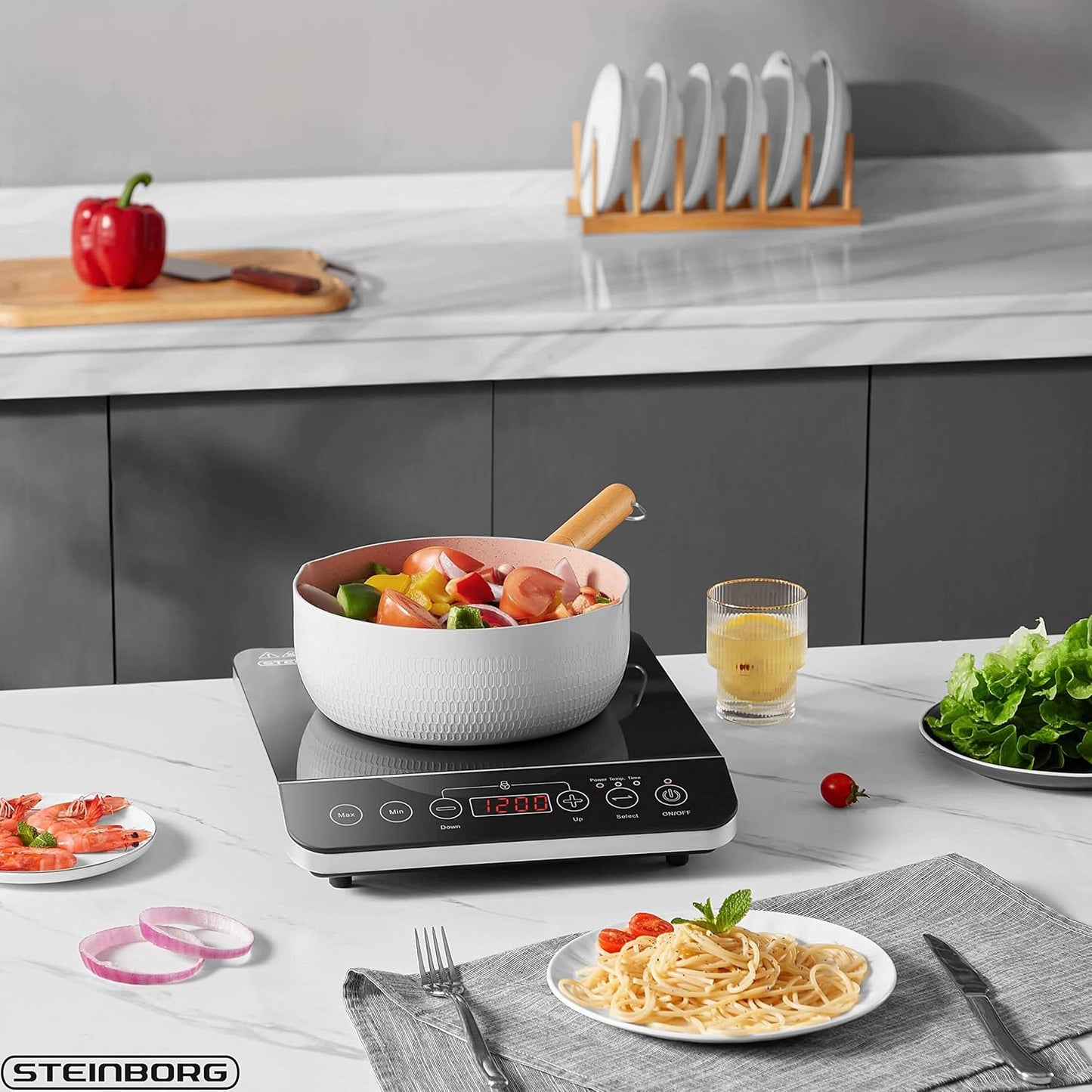 Induktionskochplatte mit Touch Bedienfeld
