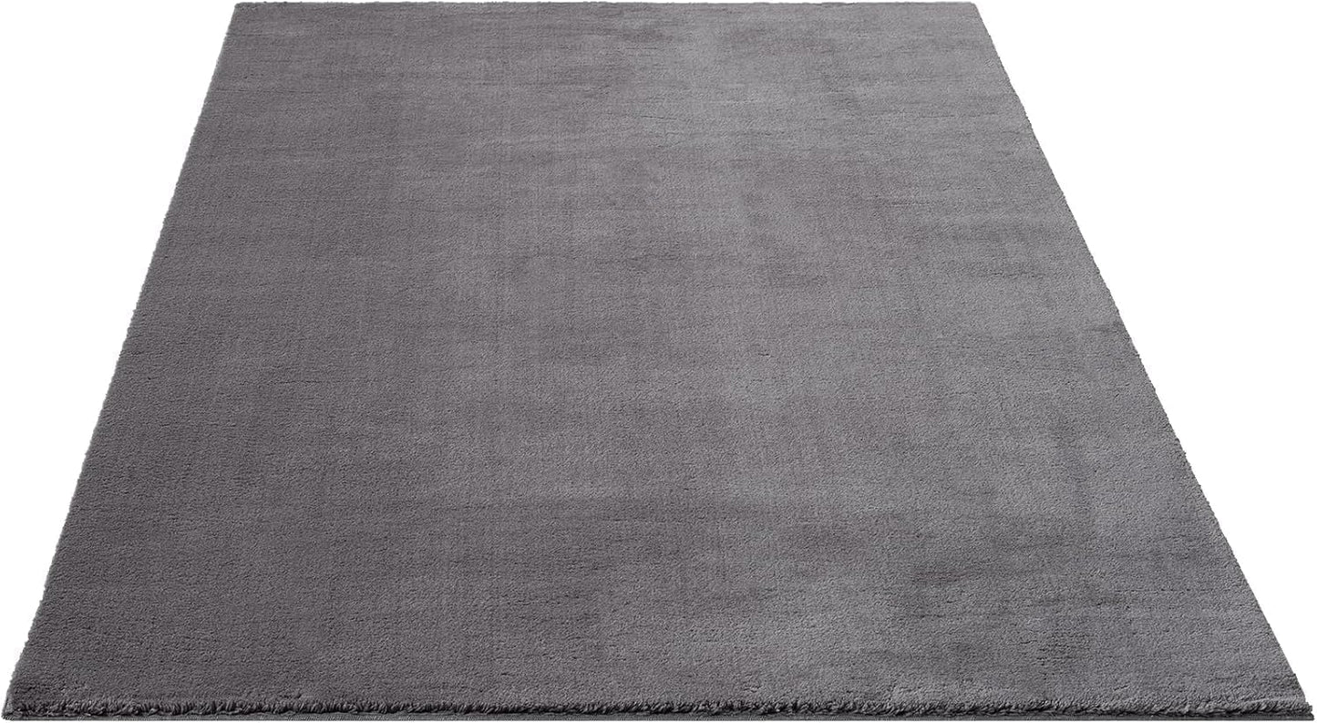 Relax Badezimmerteppich, rutschfest, flauschig und waschbar, 80 x 150 cm Anthrazit