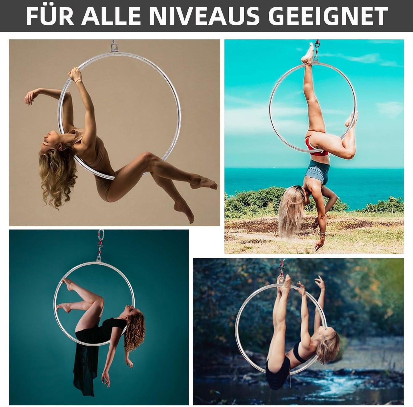 Aerial Hoop Set, Luftring 1 Punkt 85 (1-Punkt Aufhängung)