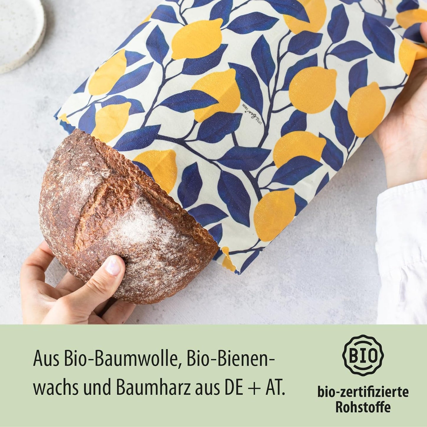 Bio-Bienenwachstuch Brotbeutel, Amalfi