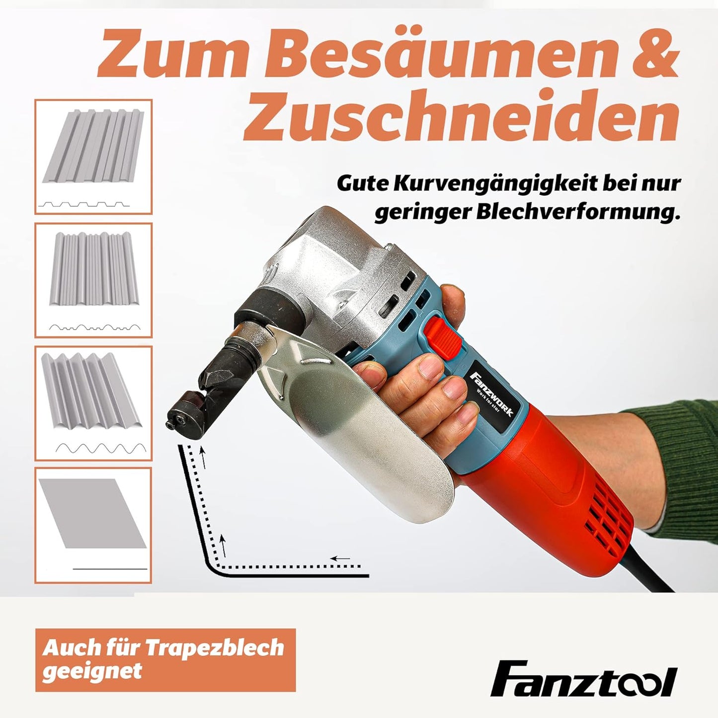 Blechknabber, mit Koffer und 2 x Stempel