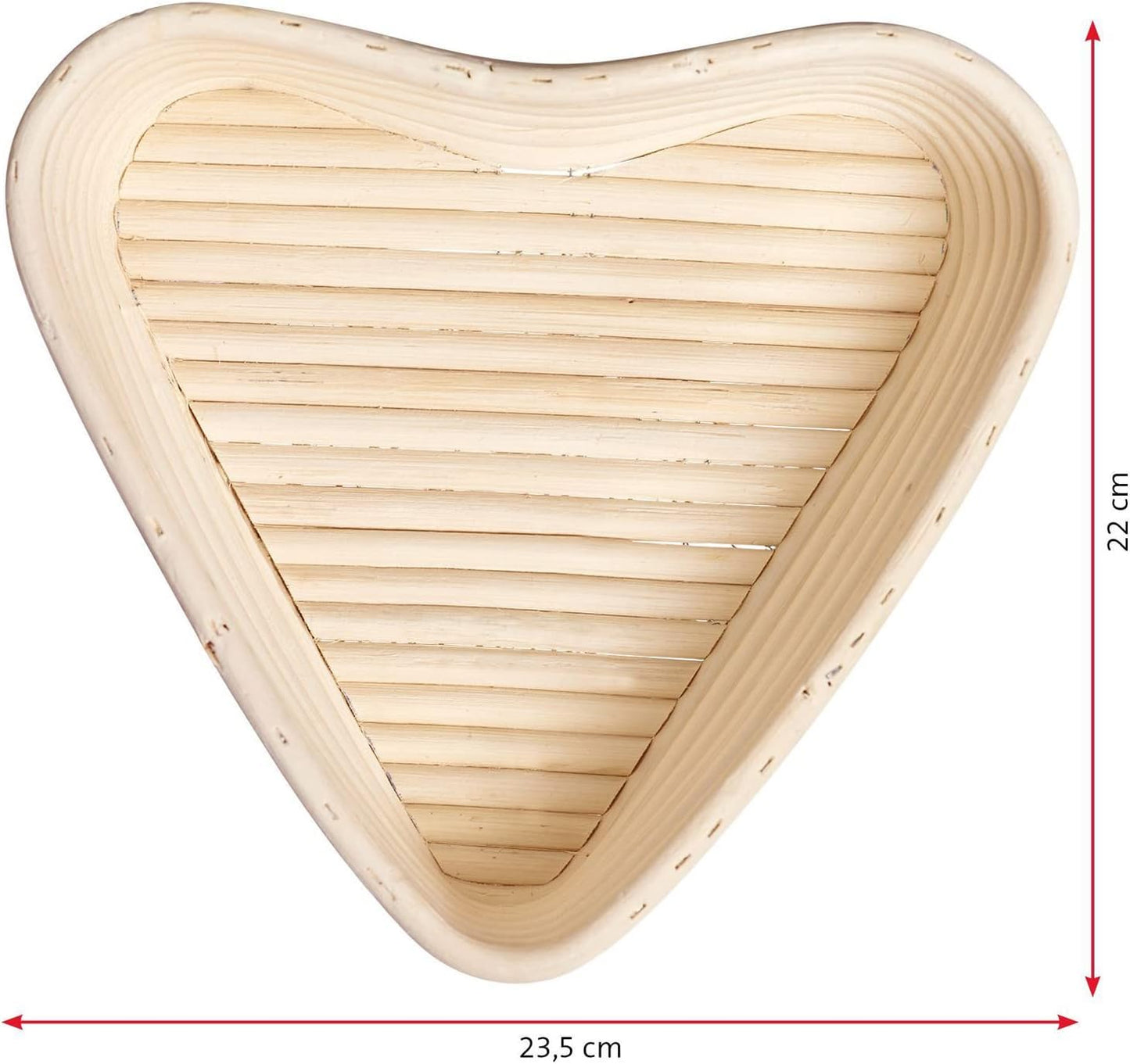 Gärkörbchen-Set Herzform, Herzförmig, mit Bezug Herzform