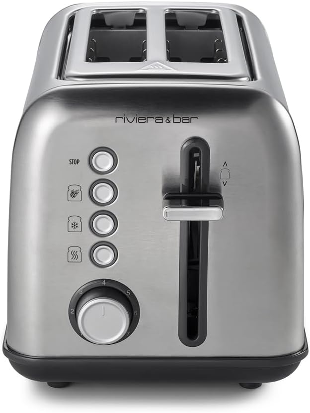 2-Scheiben Toaster mit 7 Bräunungsstufen, Edelstahl