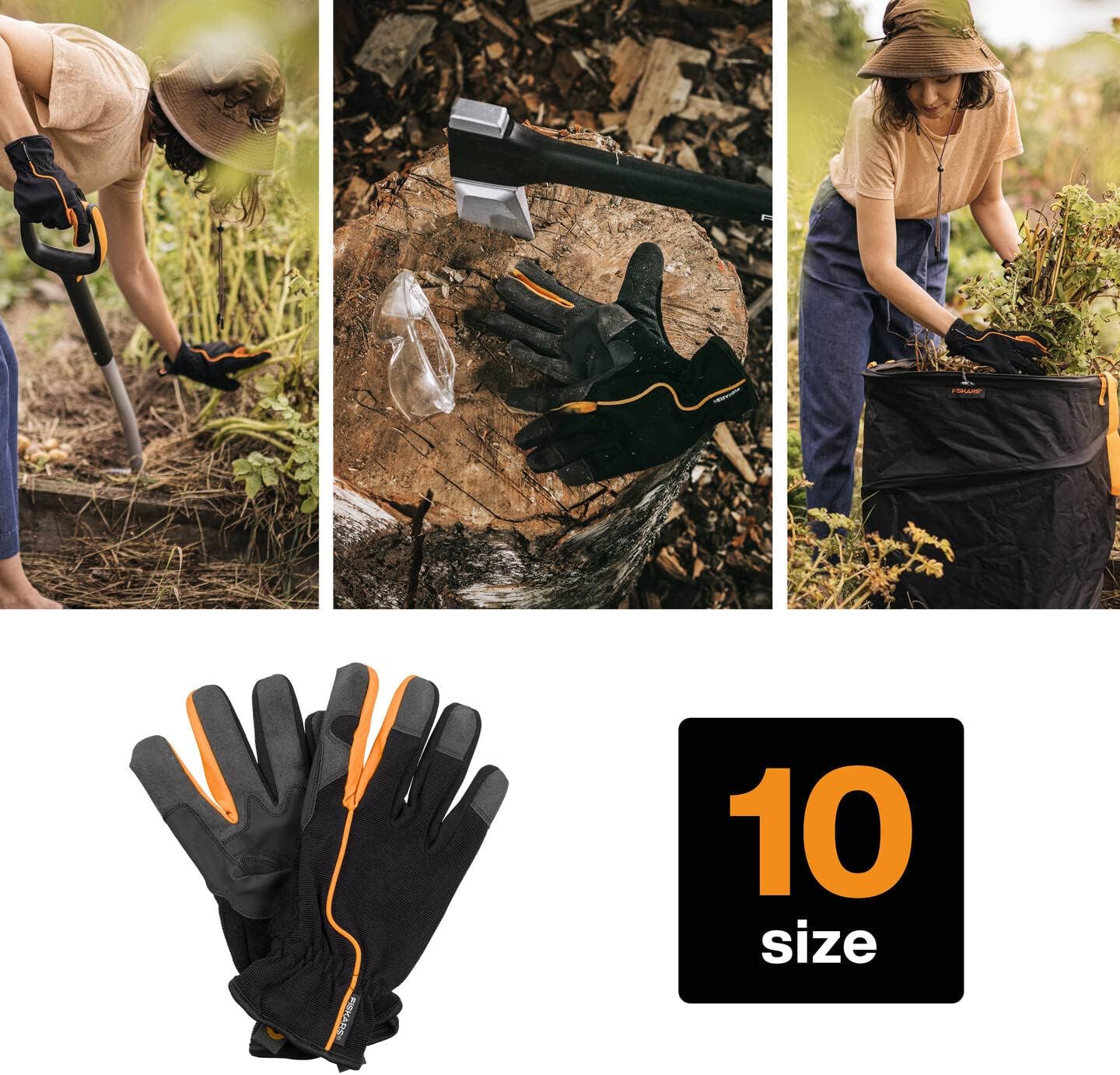4-teiliges Gartenwerkzeug-Set, Xact + Pflanzwerkzeuge + Handschuhe