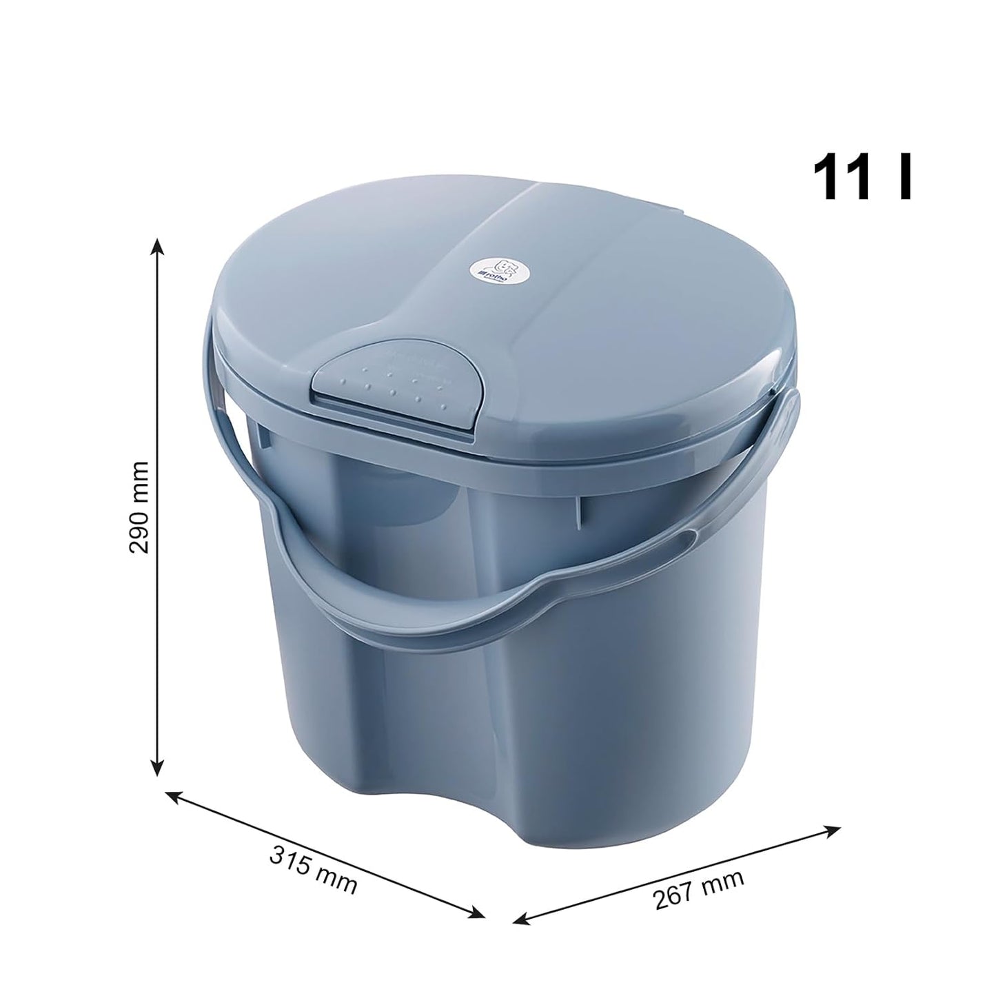 Geruchsdichter Windeleimer Top, blau 33 x 29.3 x 29 cm