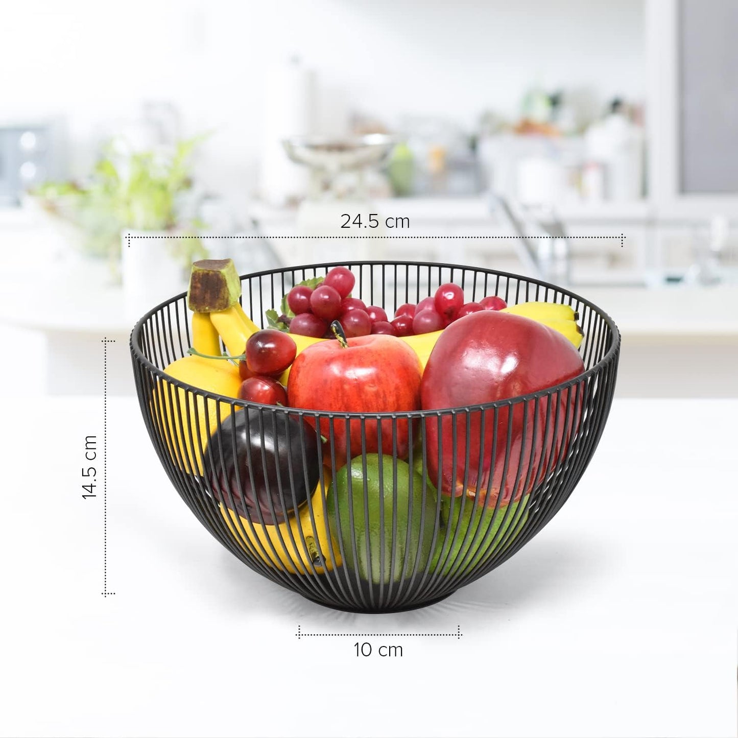 Moderner Obstkorb, Schwarz