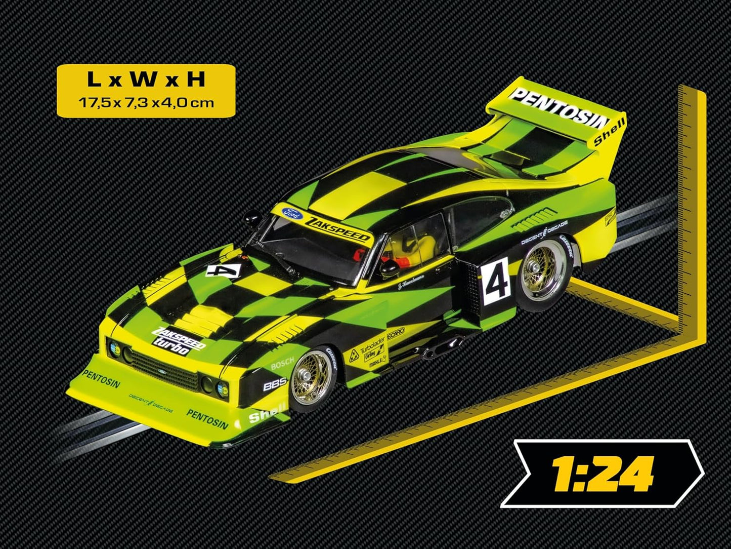 Digital 124 Ford Capri Zakspeed Turbo "Jürgen Hamelmann-Team, No. 4"
