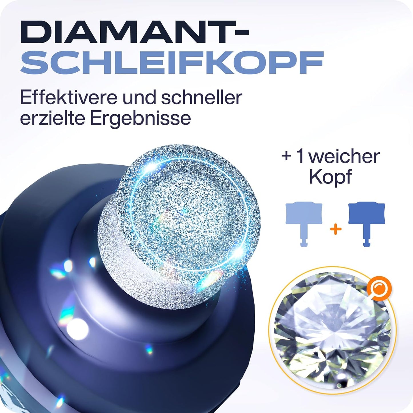 Elektrischer Krallenschleifer mit LED-Licht, Violett