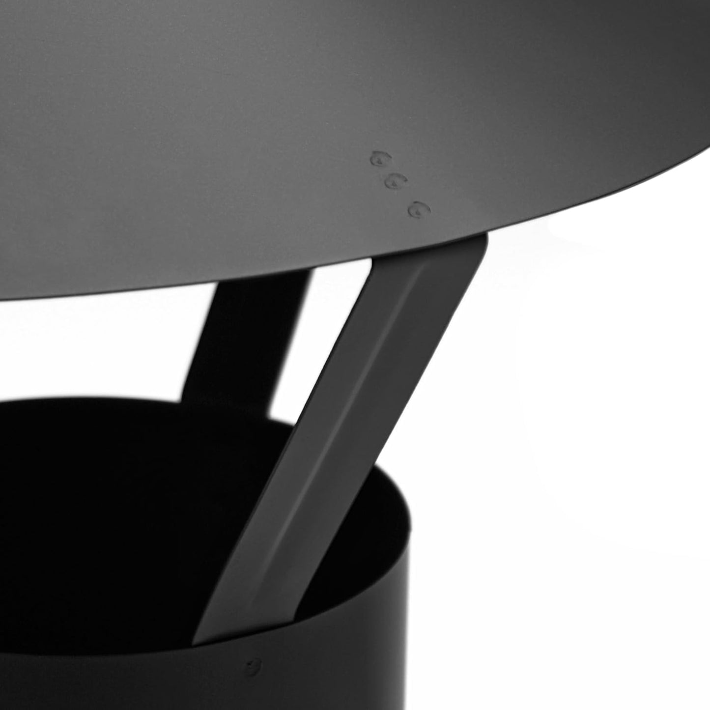 Ofenrohr-Stutzen mit Regenhaube 120 mm, 120 Schwarz