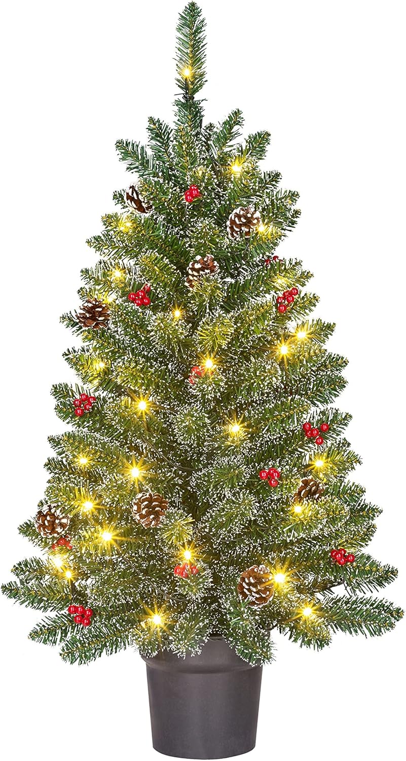 Künstlicher Weihnachtsbaum mit LED-Beleuchtung (90 cm)