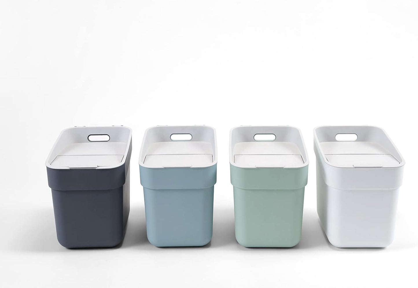Mülleimer für Wandmonate oder frei stehend, inkl. Müllbeutelhalterung, 20 L Weiss