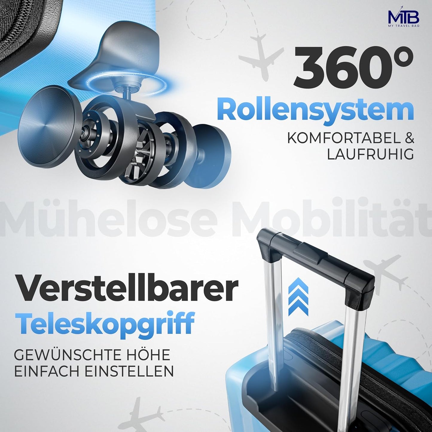 Hartschalen-Koffer, Mittlerer Koffer (65cm) Anthrazit
