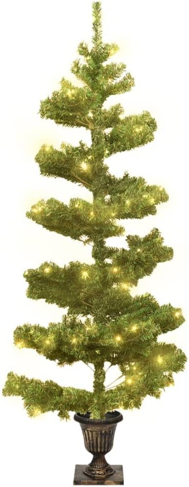 Spiral-Weihnachtsbaum mit LEDs, 120 x 65 cm Grün