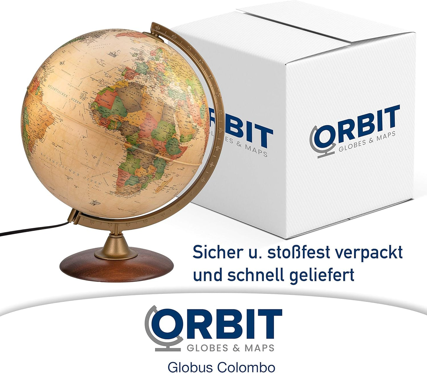 Retro-Leuchtglobus im antiken Stil