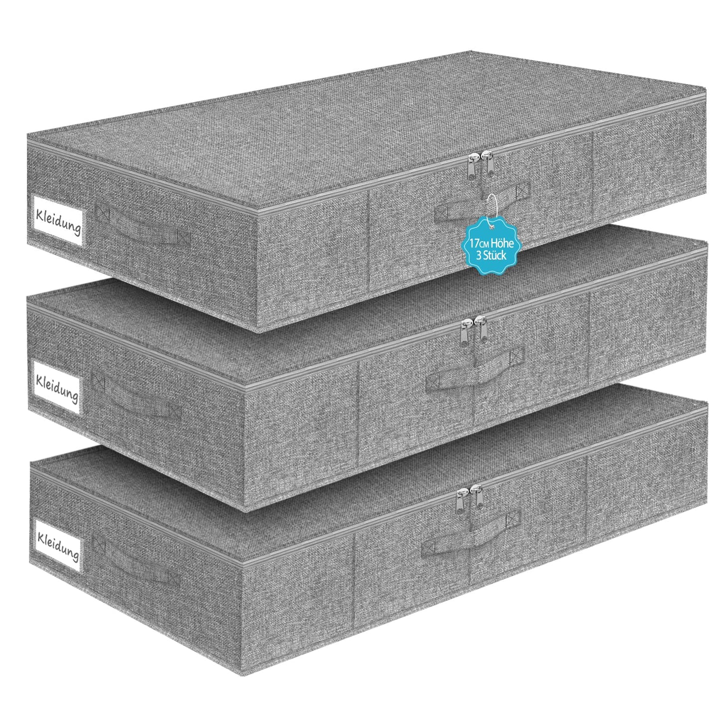 Unterbett Aufbewahrungsboxen, Grau 2
