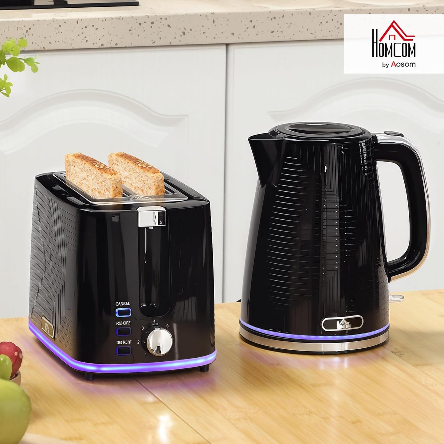 Wasserkocher-Toaster Frühstücksset mit Otter-Thermostat