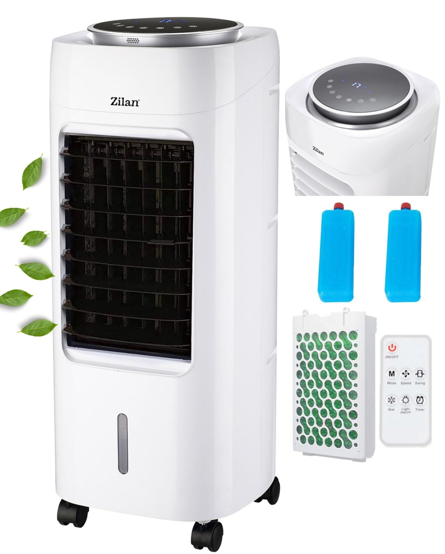3in1 Standventilator mit Wasserkühlung und Timer