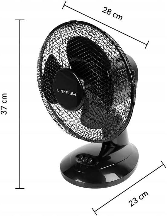 Leiser Tischventilator mit Oszillation