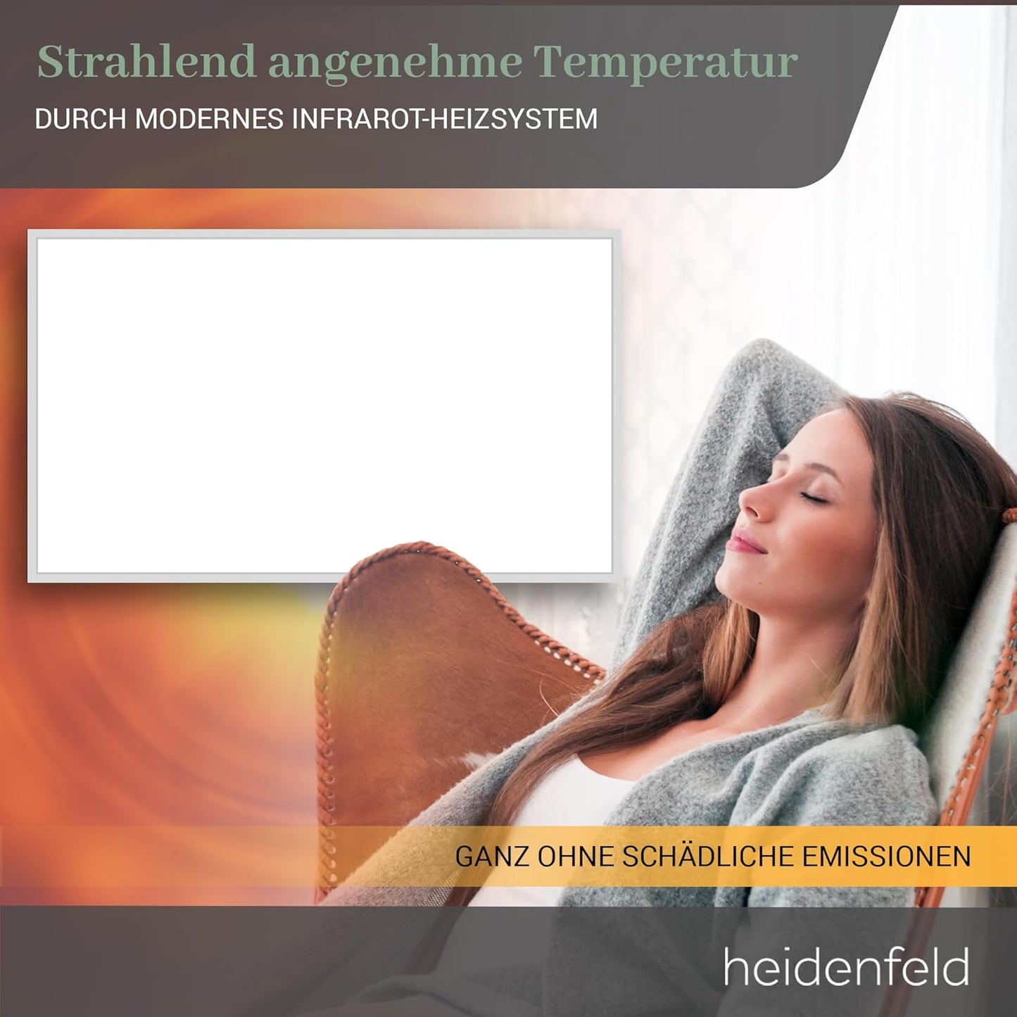 HF-HP110 Infrarotheizung mit Thermostat und App-Steuerung, Hf-hp110 800 Watt