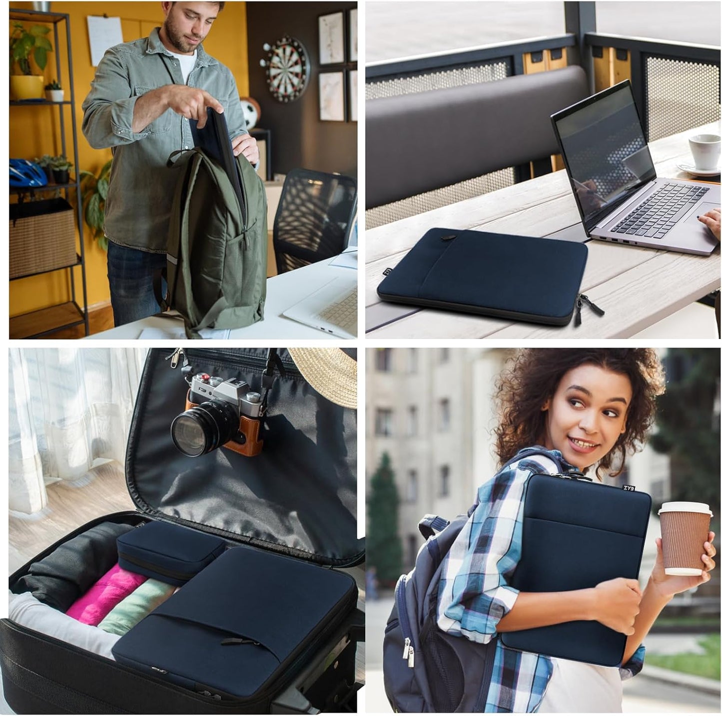 Laptoptasche mit Zubehör Tasche, 16 Zoll für MacBook Pro 16/16" Laptop Blau