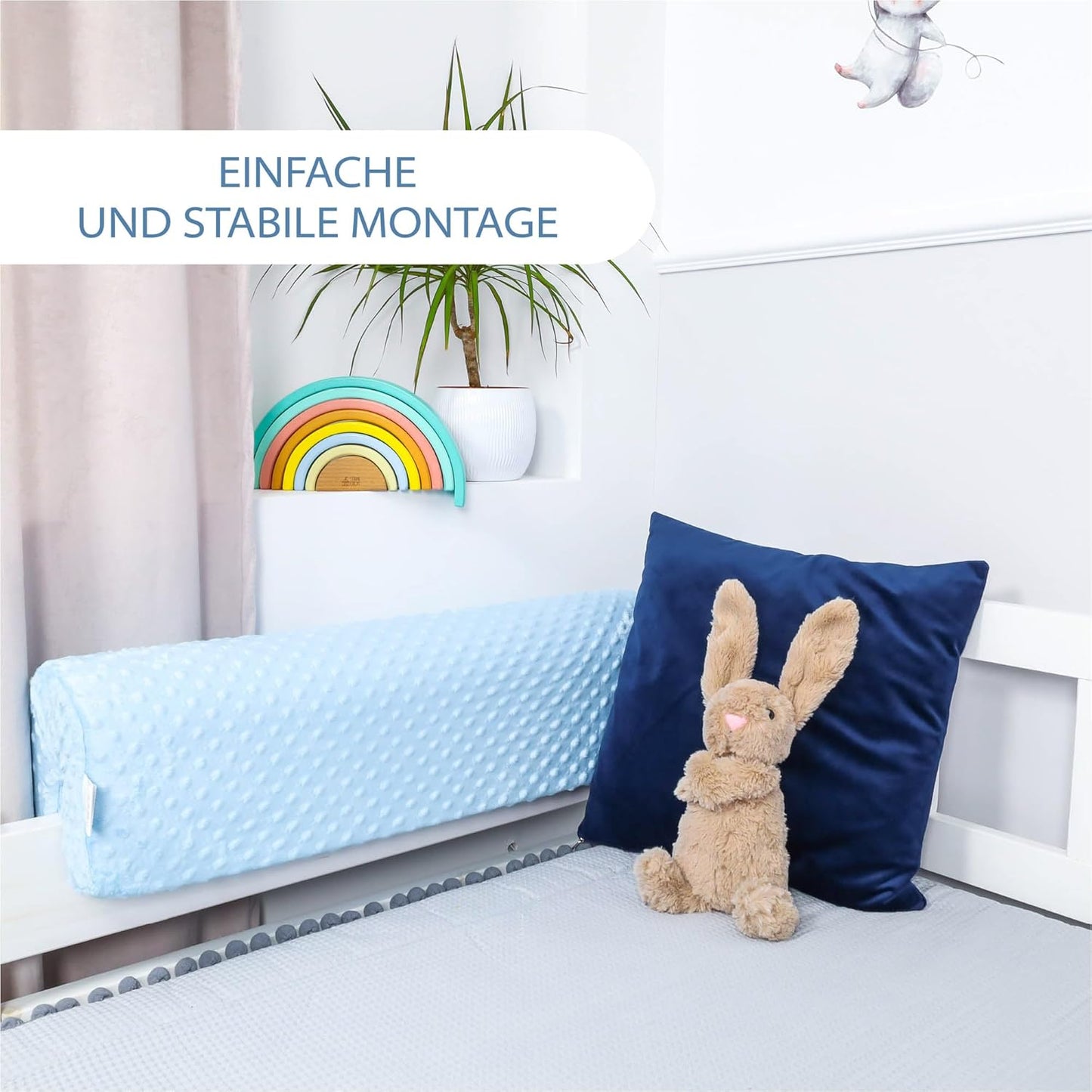 Bettkantenschutz für Kinderbetten, 70 cm, Blau 70 cm