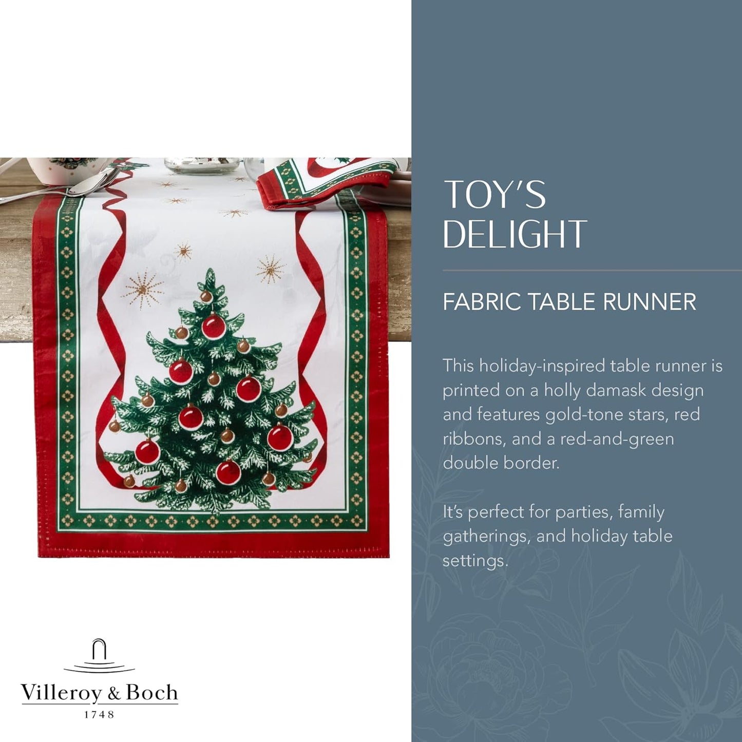 Weihnachtstischläufer, 13"x70" (Table Runner)