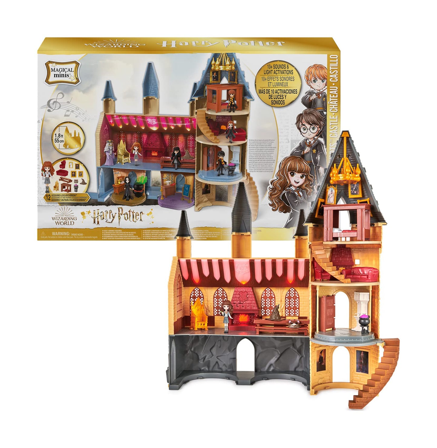 Wizarding World Harry Potter - Hogwarts Schloss Spielset mit Licht und Sound, Spielfigur, Minis Schloss Hogwarts Einzeln