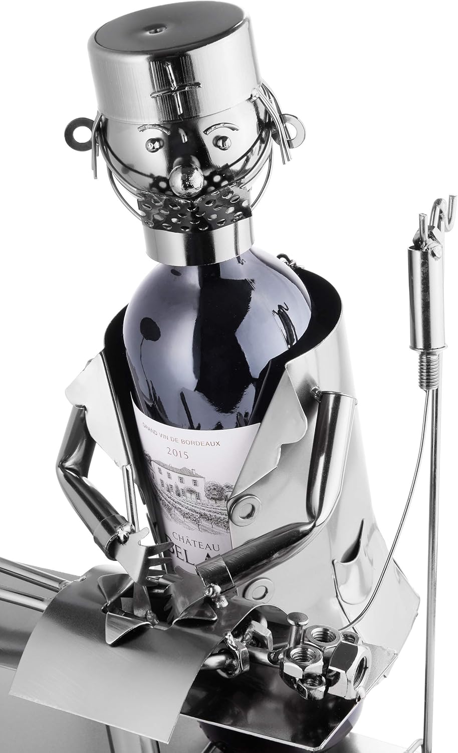 Weinflaschenhalter Chirurg - Metall Skulptur inklusive Geschenkkarte
