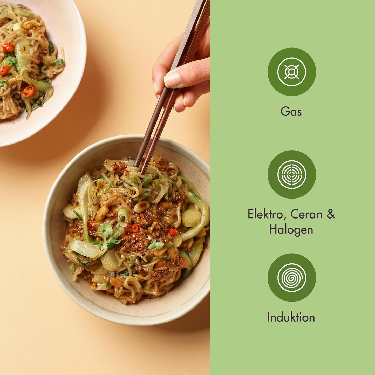 Edelstahl Wok 28 cm, Wok 28 cm NEU