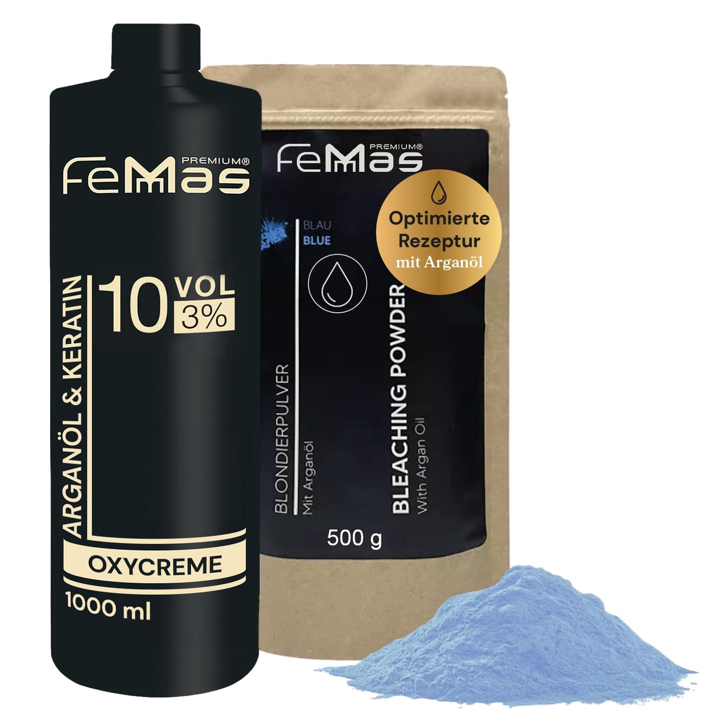 Blondier-Set für Haaraufhellung (mit Arganöl), Klassisch + 3% Oxydant