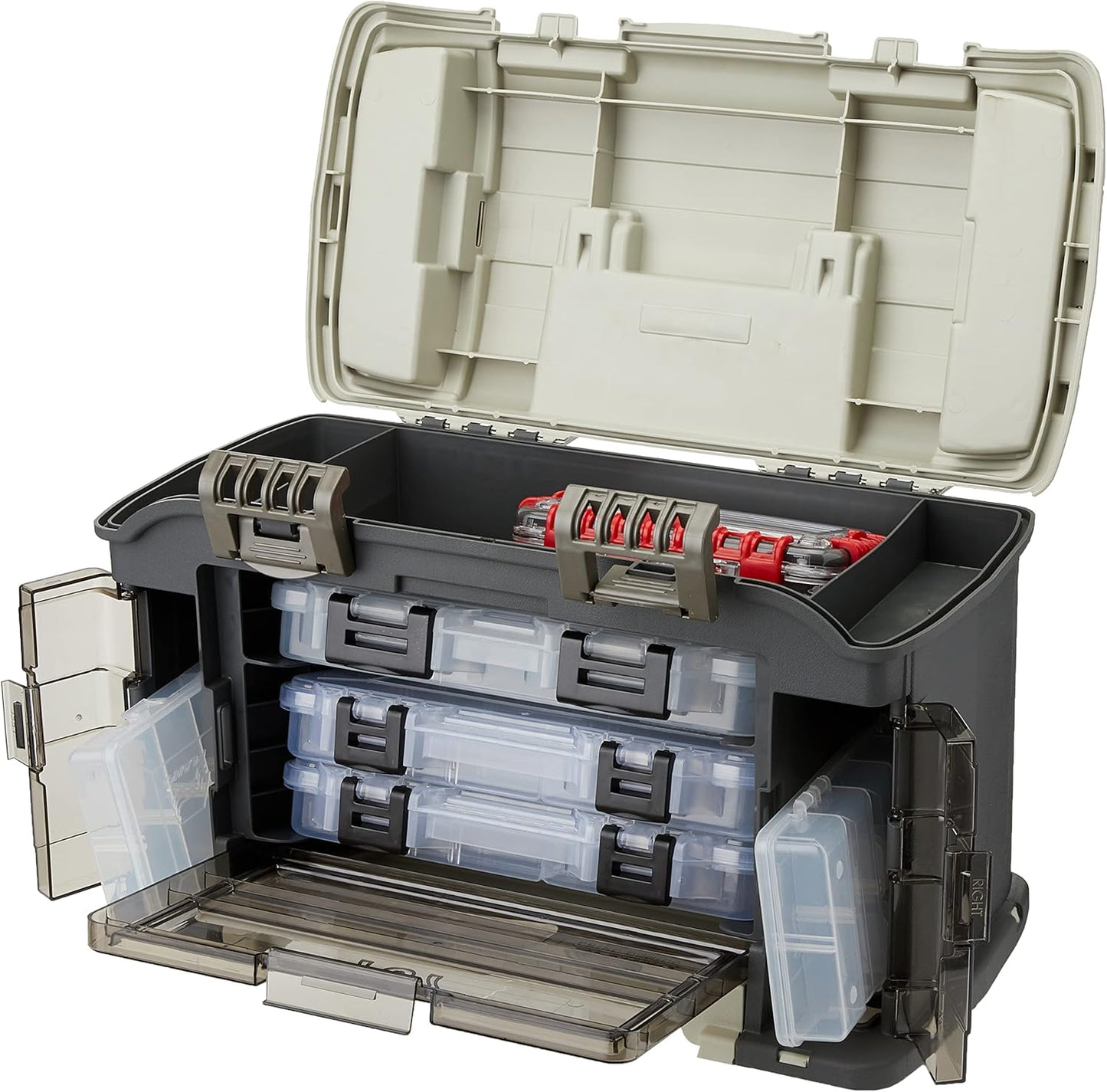 Tackle Box für Anglerzubehör, Einheitsgrösse Abgewinkeltes System