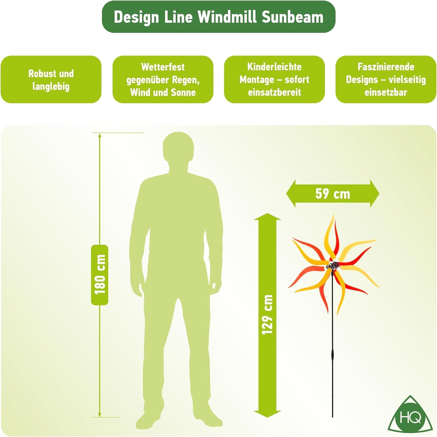 Windspiel Windrad mit Standstab (Sunbeam), Sunbeam