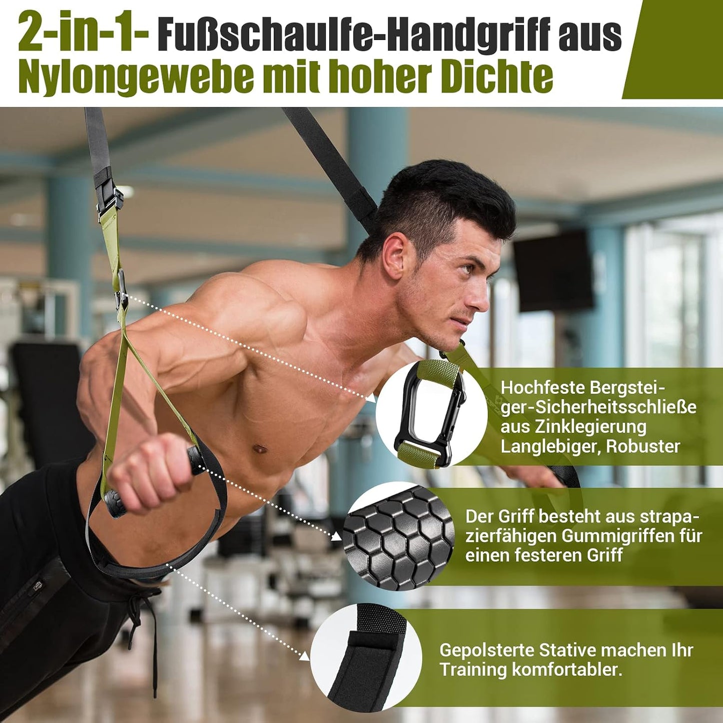 Schlingentrainer mit Türanker, Grün