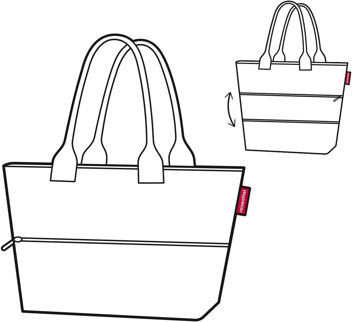 Shopper e1 - Grossraumtasche für Einkauf, Bandana Red Einheitsgrösse