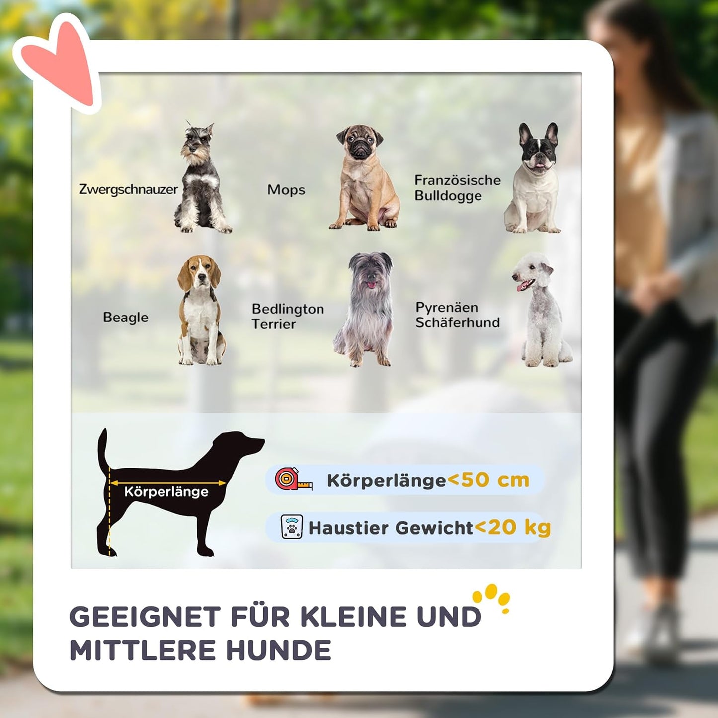 Faltbarer Hundebuggy mit Kissen und Netzfenster, Grau+schwarz